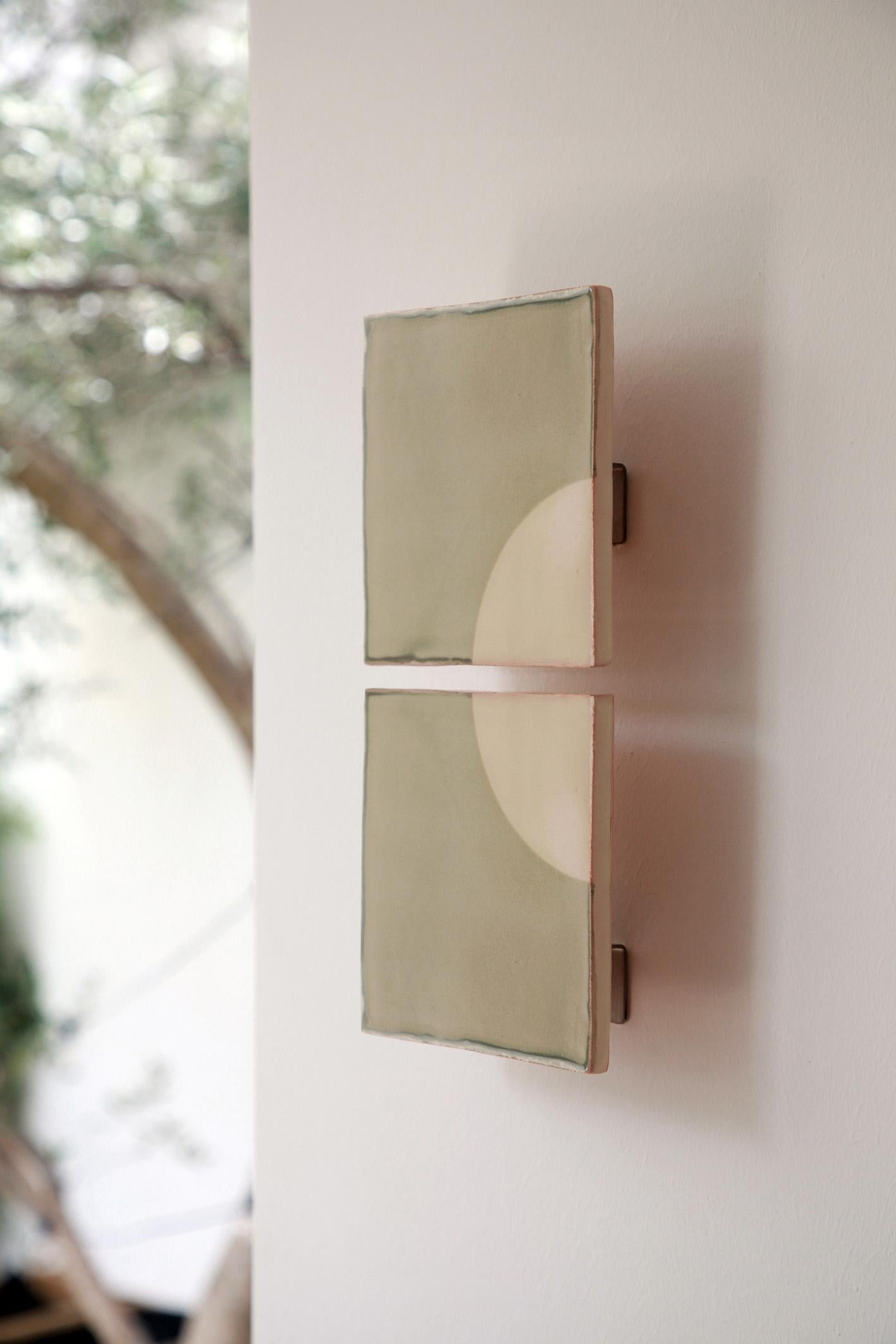 Postmoderne Lampe murale décorative vert lune de Violaine d'Harcourt en vente