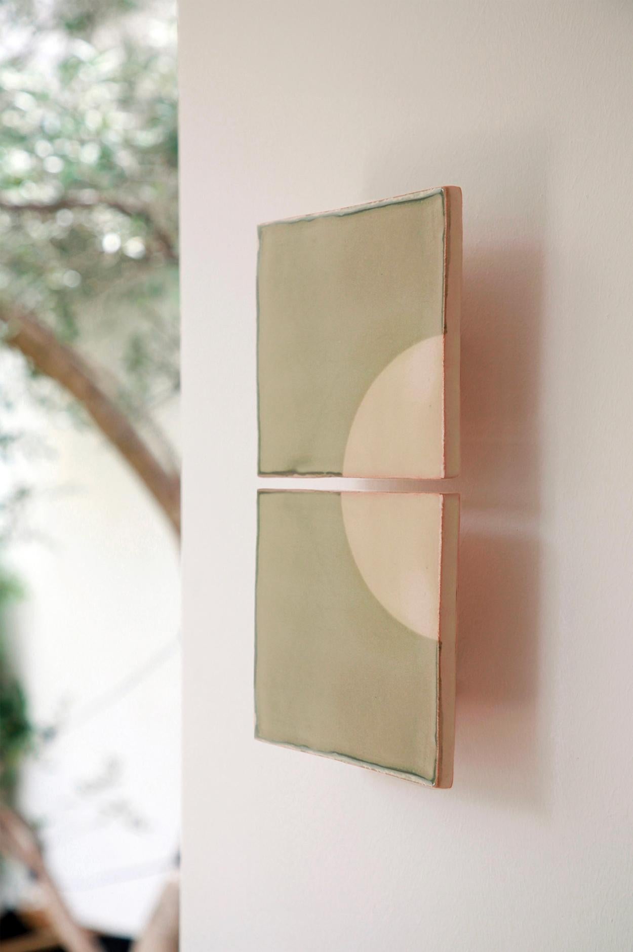 Autre Lampe murale décorative vert lune de Violaine d'Harcourt en vente