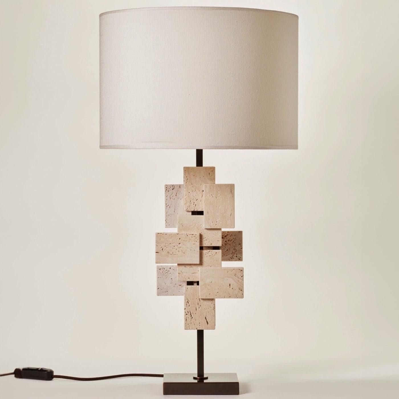 Marble Tiles Table Lamp For Sale