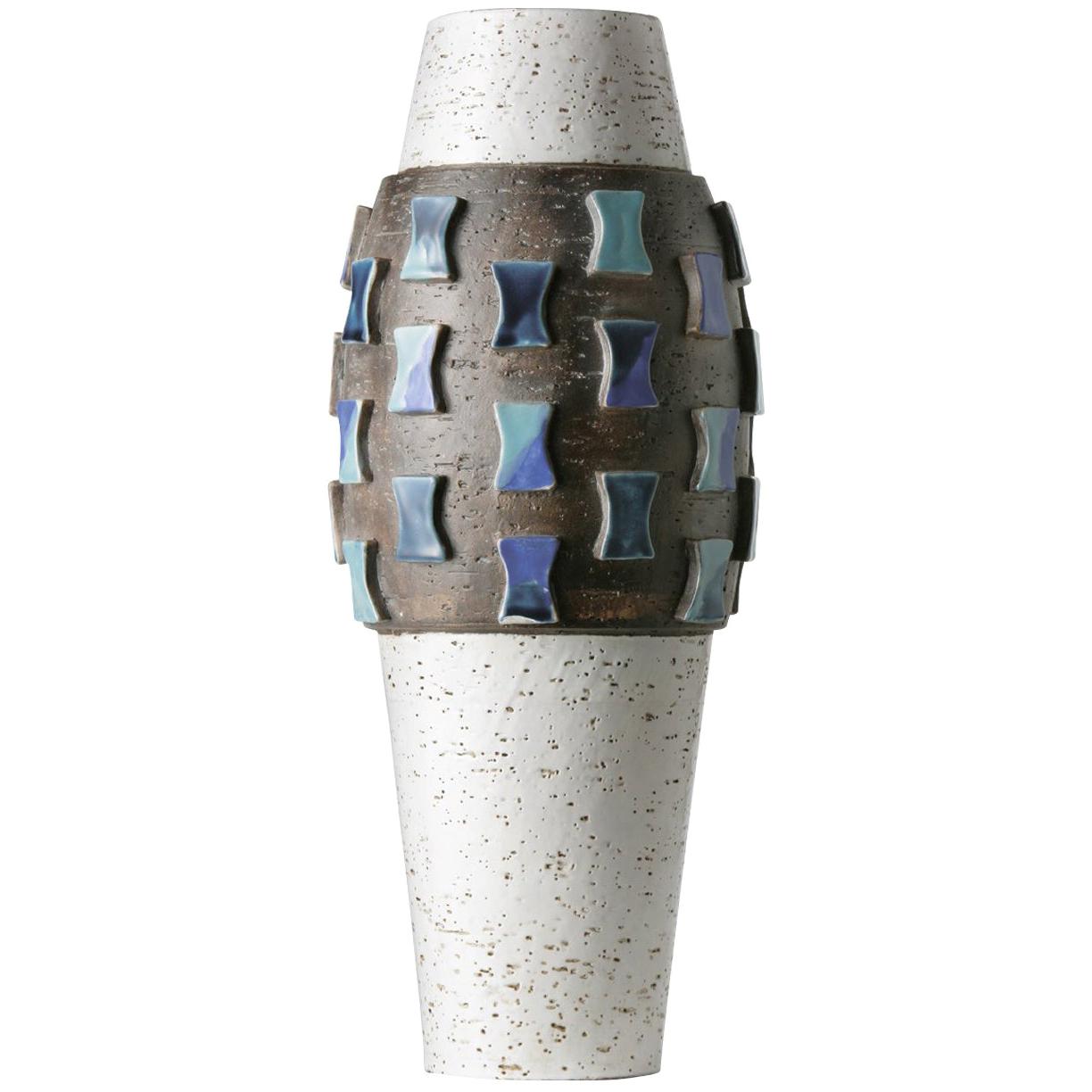 Tiles Vase by Aldo Londi For Sale