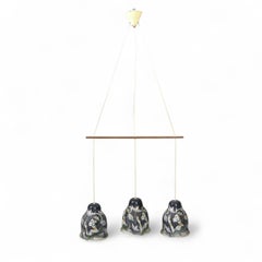 Tilgmans ceramic ceiling light hand painted Tilgmans Ceramic Sweden 1960