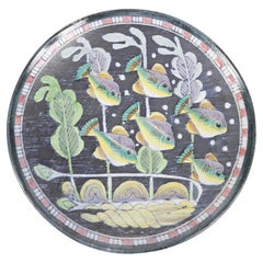 Tilgmans  piatto da portata dipinto a mano Ceramica Svezia 1960 Firmato
