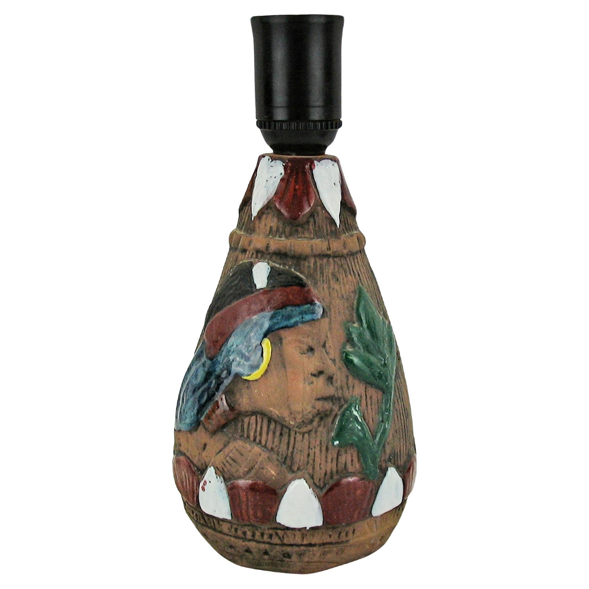 Tilgmans Keramik Earthenware Table Lamp, Sweden, Early 1950s