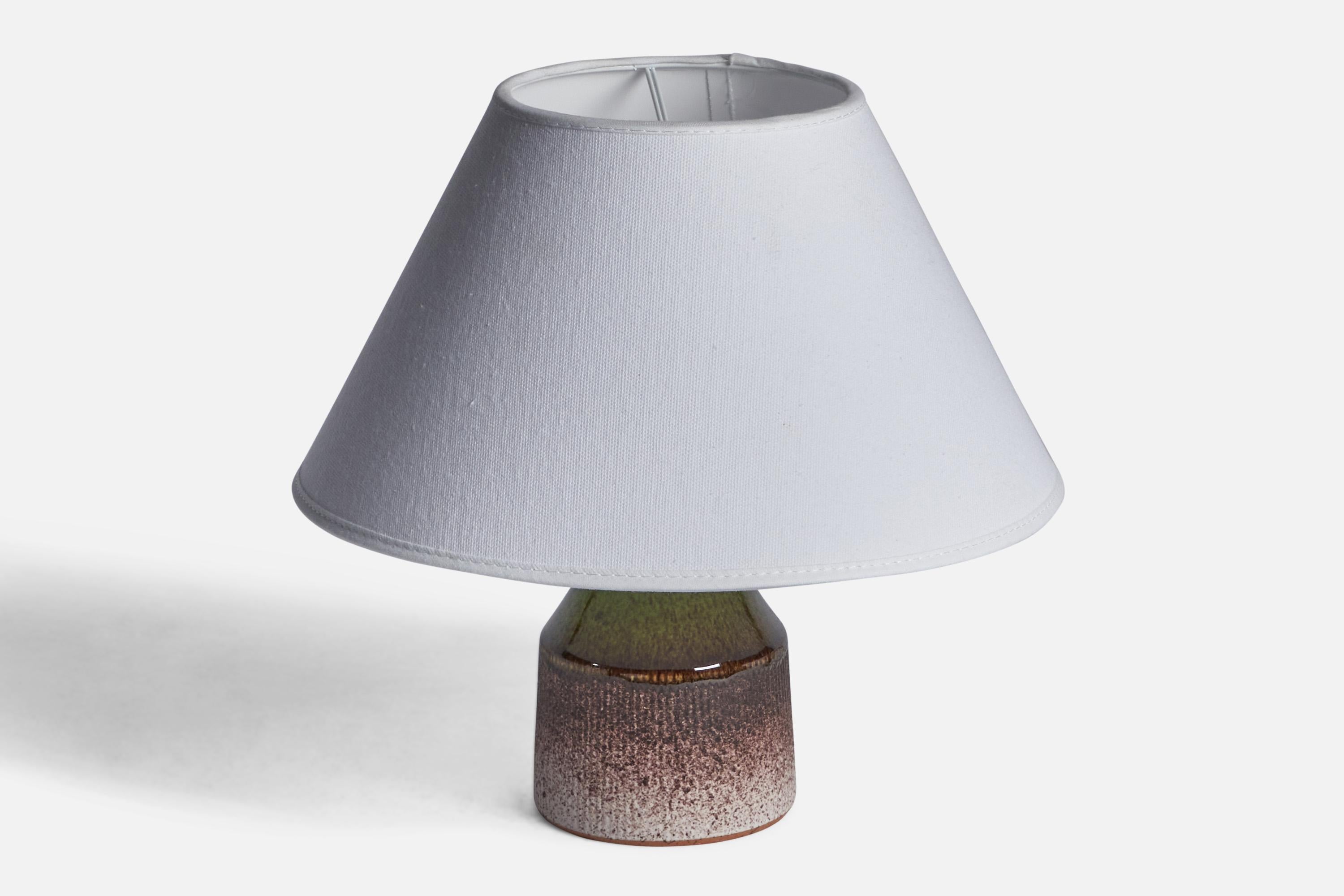 Mid-Century Modern Tilgmans Keramik, Small Table Lamp, Stoneware, Sweden, 1960s For Sale