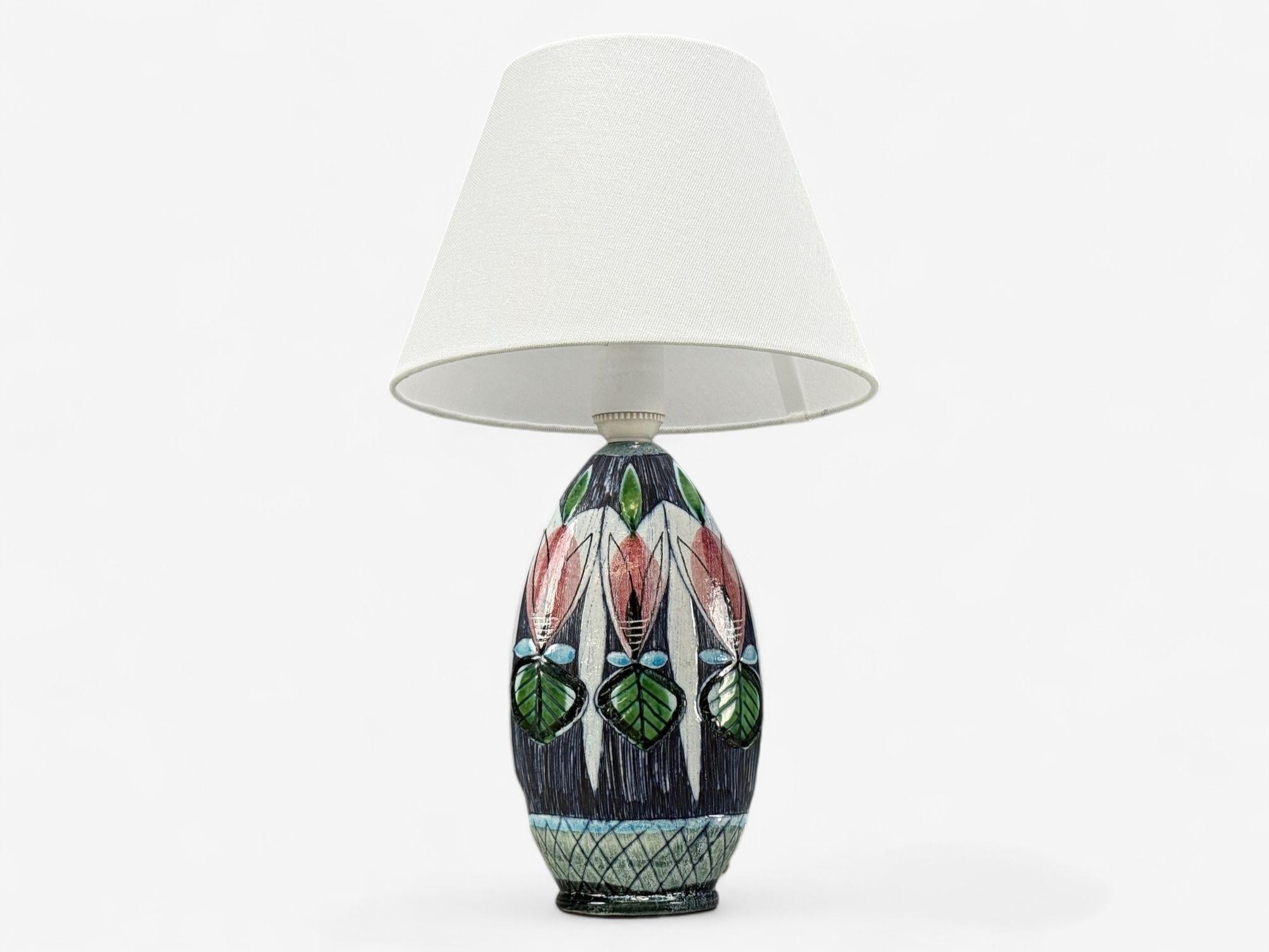 Tilgmans Keramik, Swedish Mid-Century Modern, Ceramic, Table Lamp, Sweden, 1960s

A colorful glazed ceramic table lamp designed and produced by Tilgmans Keramik in Sweden in the middle of the 20th century. This example is signed on the underside.