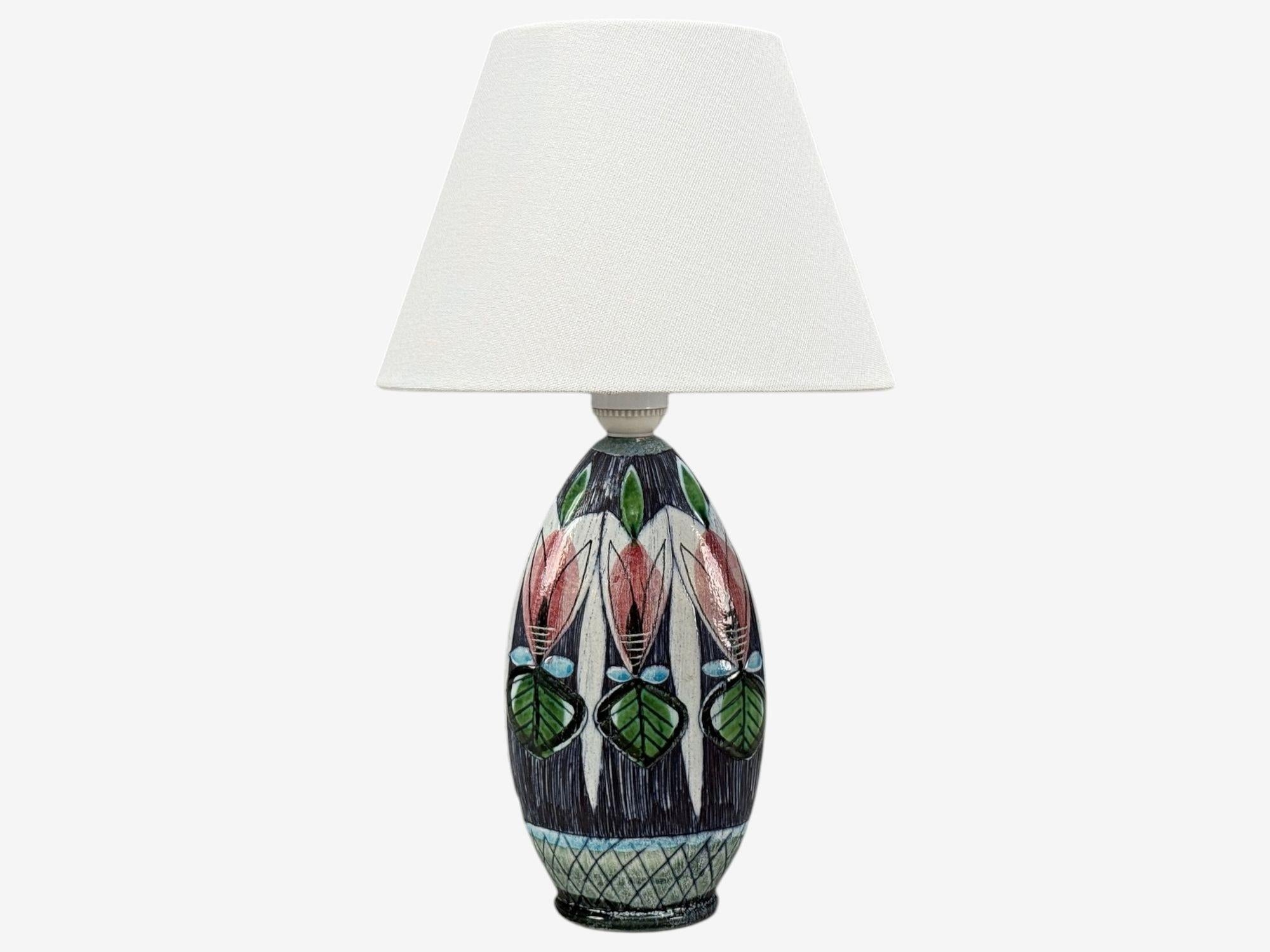 Mid-Century Modern Tilgmans Keramik, Swedish Modern, Ceramic, Table Lamp, Sweden, 1960s For Sale