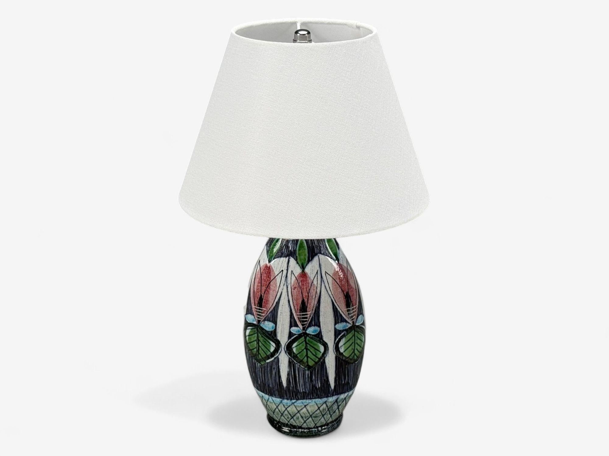 Tilgmans Keramik, Swedish Modern, Ceramic, Table Lamp, Sweden, 1960s In Good Condition For Sale In Manhasset, NY