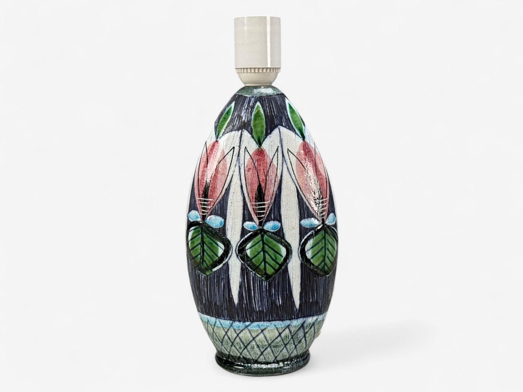 Tilgmans Keramik, Swedish Modern, Ceramic, Table Lamp, Sweden, 1960s For Sale 2