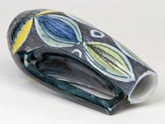 Vaso con manico in ceramica artistica dipinta svedese Tilgmans Keramik