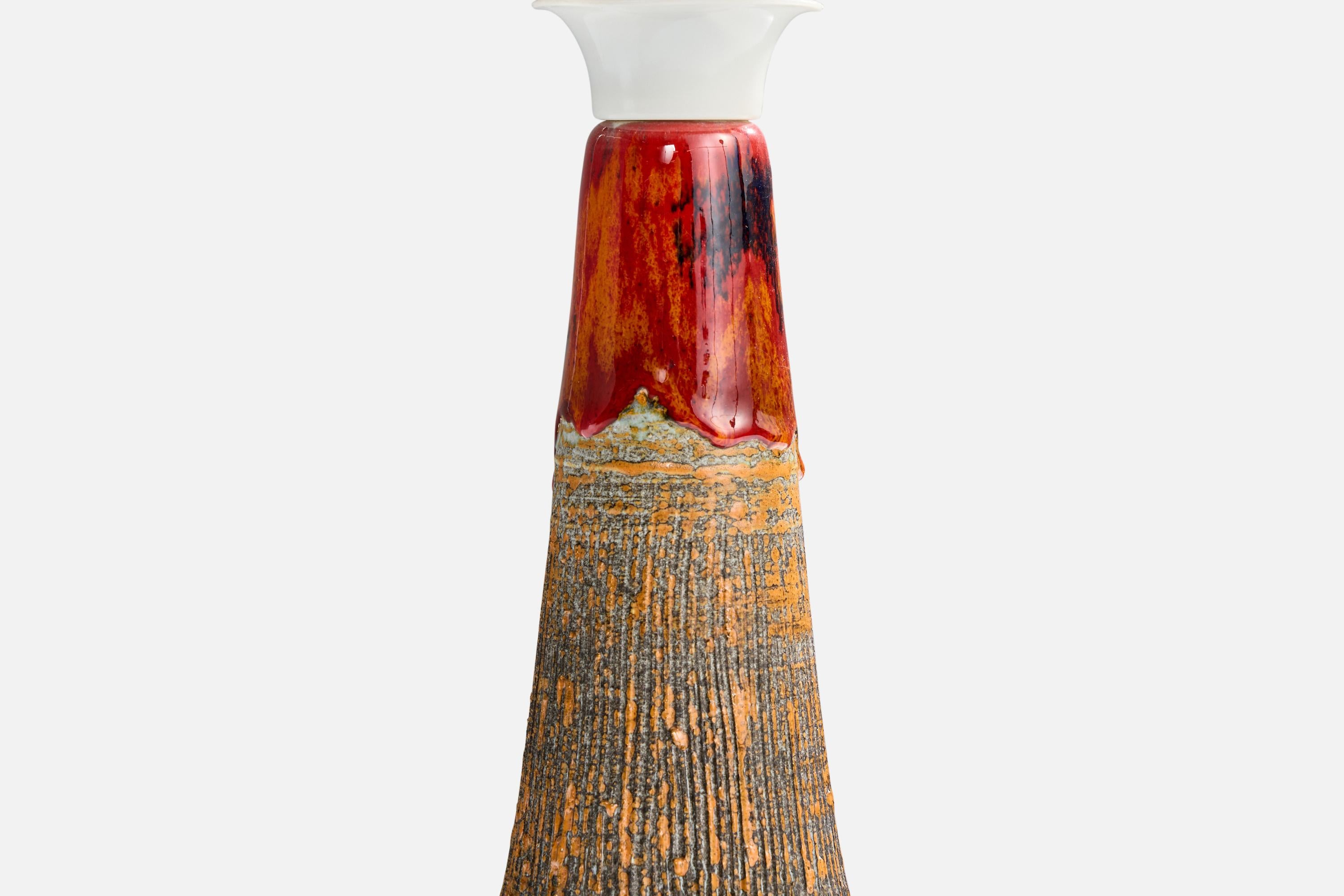 Tilgmans Keramik, Table Lamp, Ceramic, Sweden, 1960s Sueco en venta