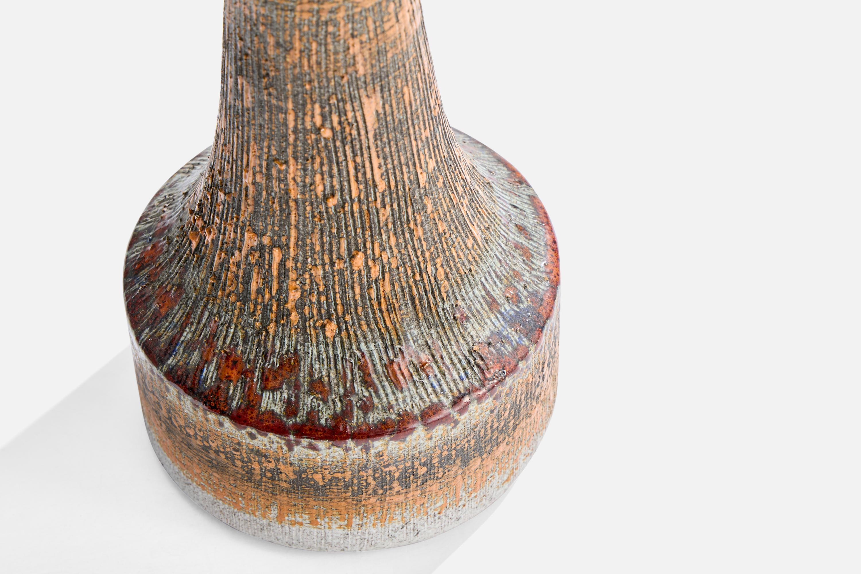 Tilgmans Keramik, Table Lamp, Ceramic, Sweden, 1960s en Bueno estado para la venta en High Point, NC