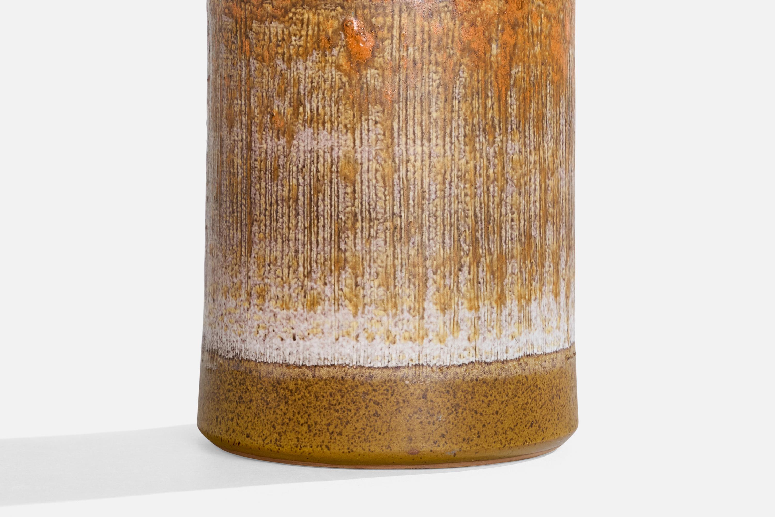 Tilgmans Keramik, Table Lamp, Ceramic, Sweden, 1960s For Sale 1