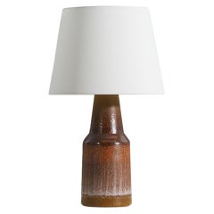 Lampe de bureau Tilgmans Keramik, grès incisé émaillé, Suède, années 1960