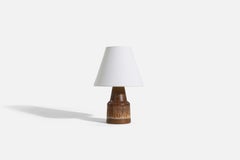 Tilgmans Keramik, Tischlampe, glasiertes Steingut, Schweden, 1960er Jahre