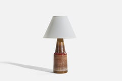 Tilgmans Keramik, Table Lamp, Stoneware, Sweden, 1960s