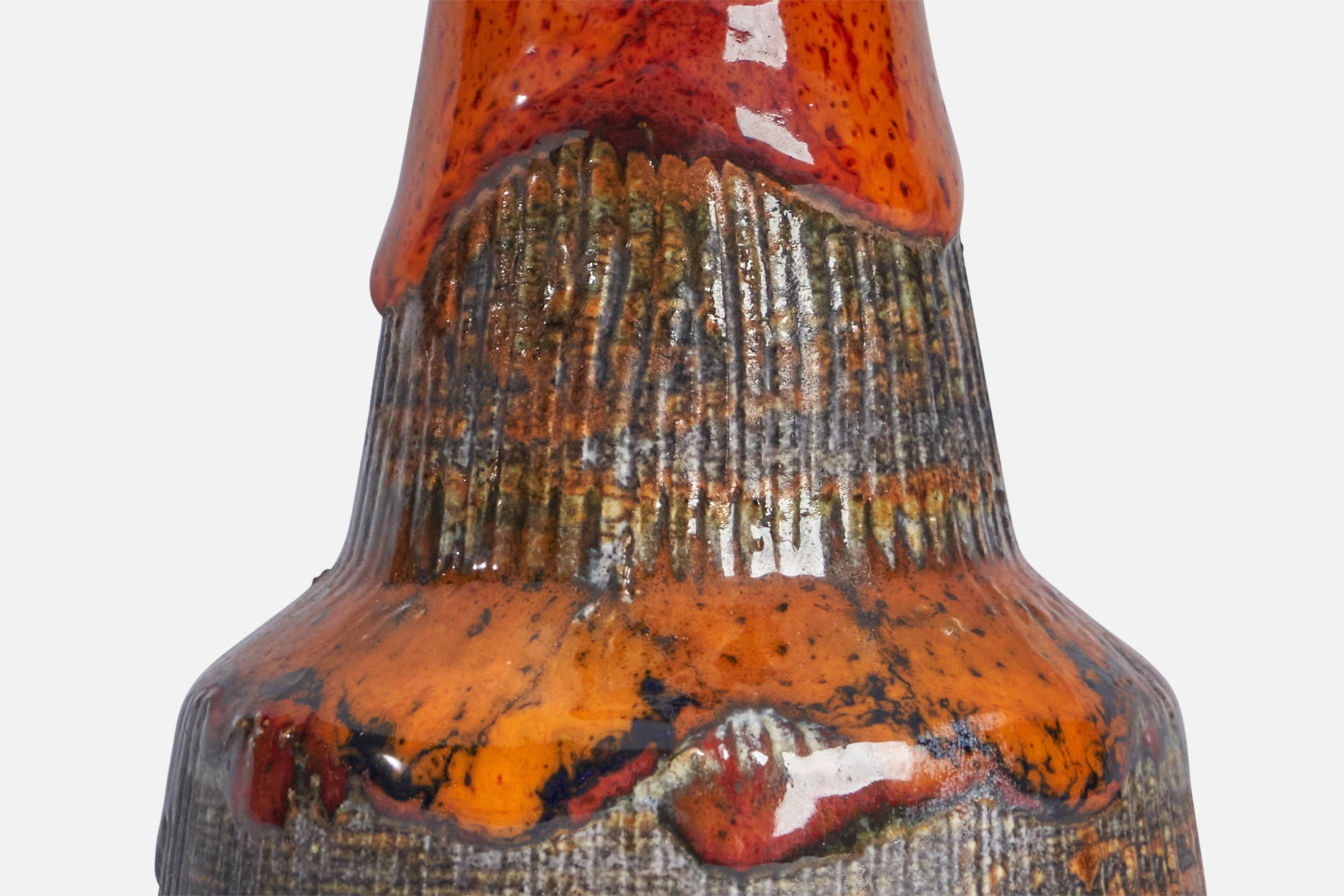 Keramik-Tischlampe mit Kacheln, Steingut, Schweden, 1960er Jahre im Zustand „Gut“ im Angebot in High Point, NC
