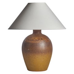 Tilgmans Keramik, Table Lamp, Stoneware, Sweden, 1960s.