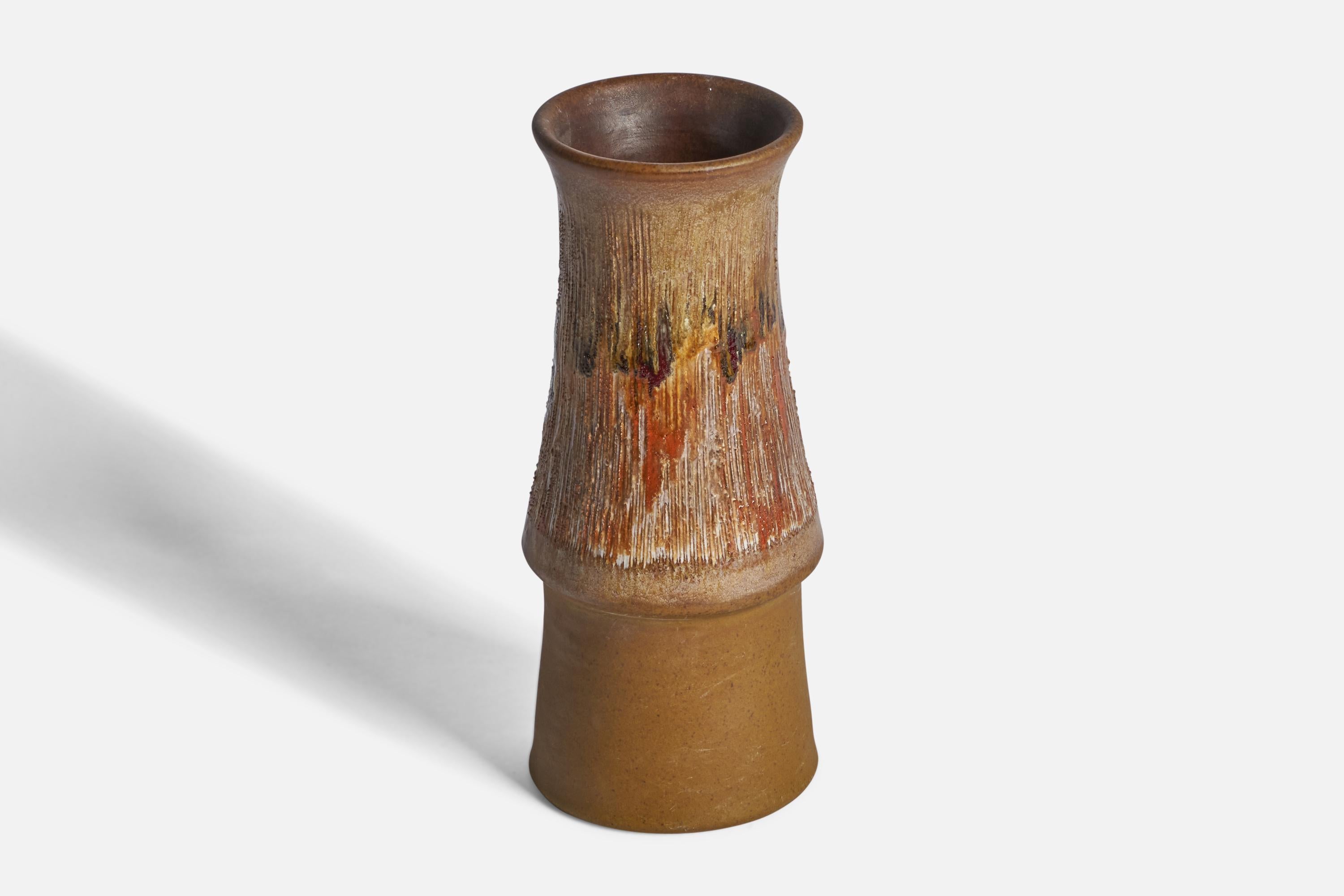 Mid-Century Modern Tilgmans Keramik, Vase, Grès, Suède, années 1950 en vente