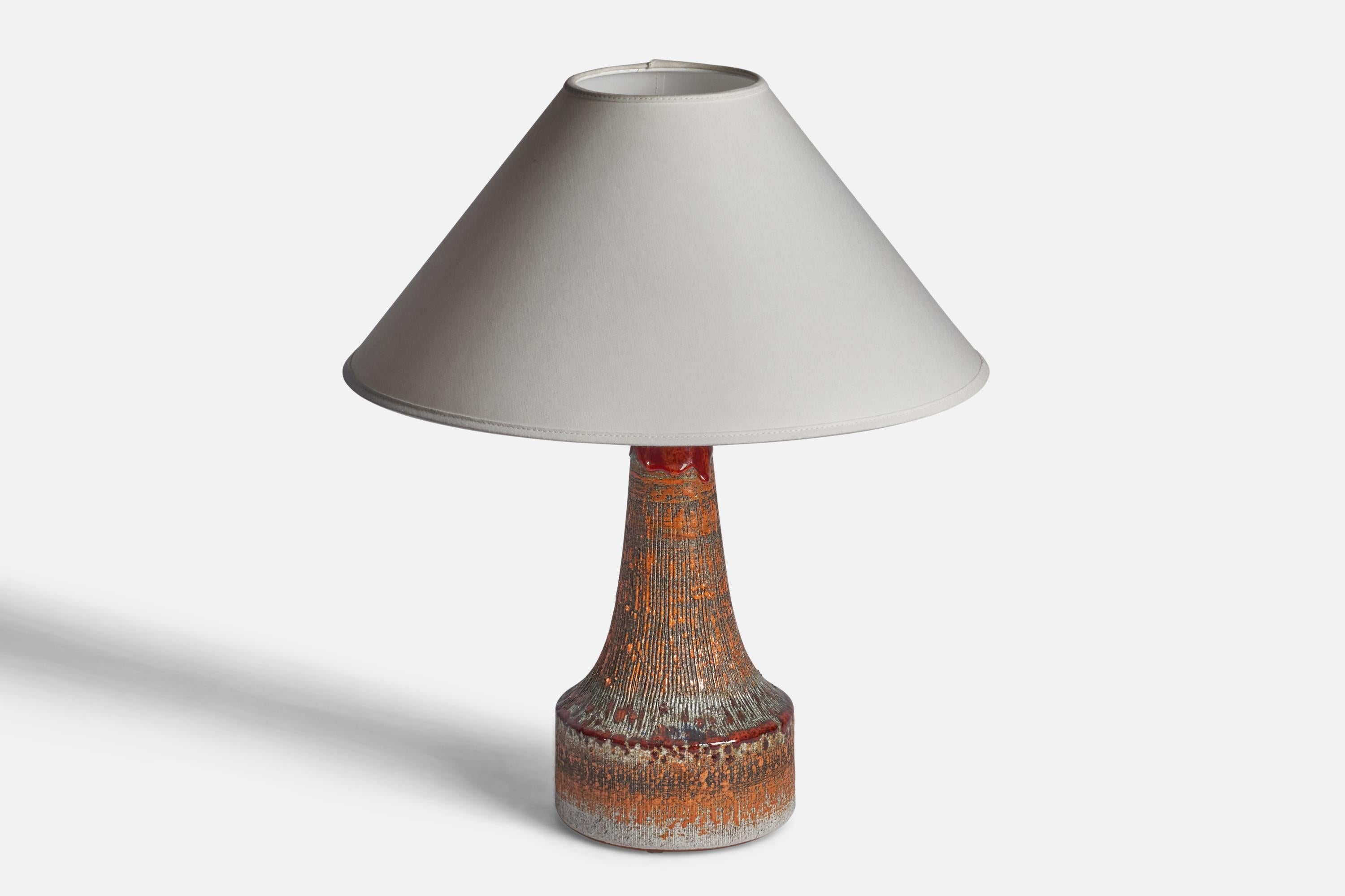 Mid-Century Modern Tilgmans, Table Lamp, Stoneware, Sweden, 1950s For Sale
