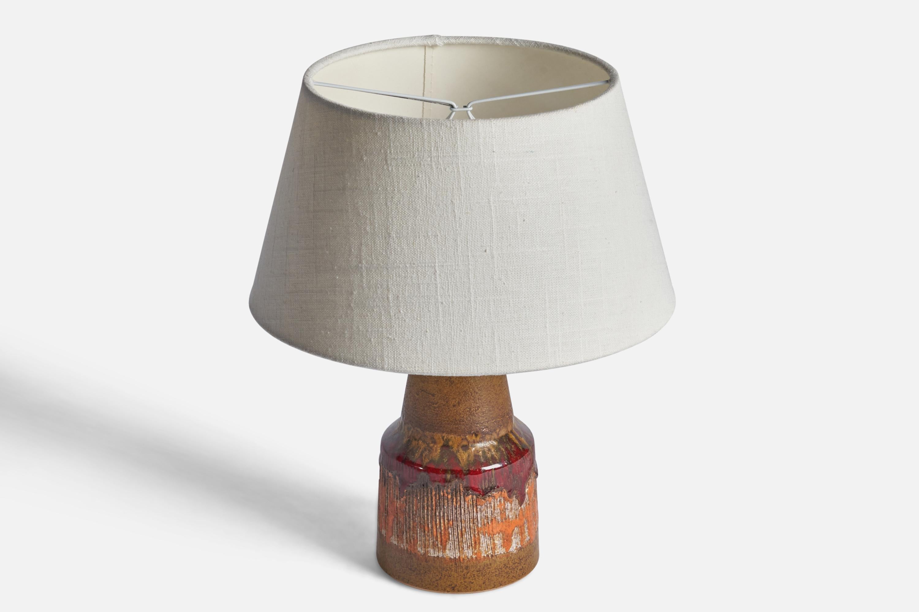Mid-Century Modern Tilgmans, Table Lamp, Stoneware, Sweden, 1960s For Sale
