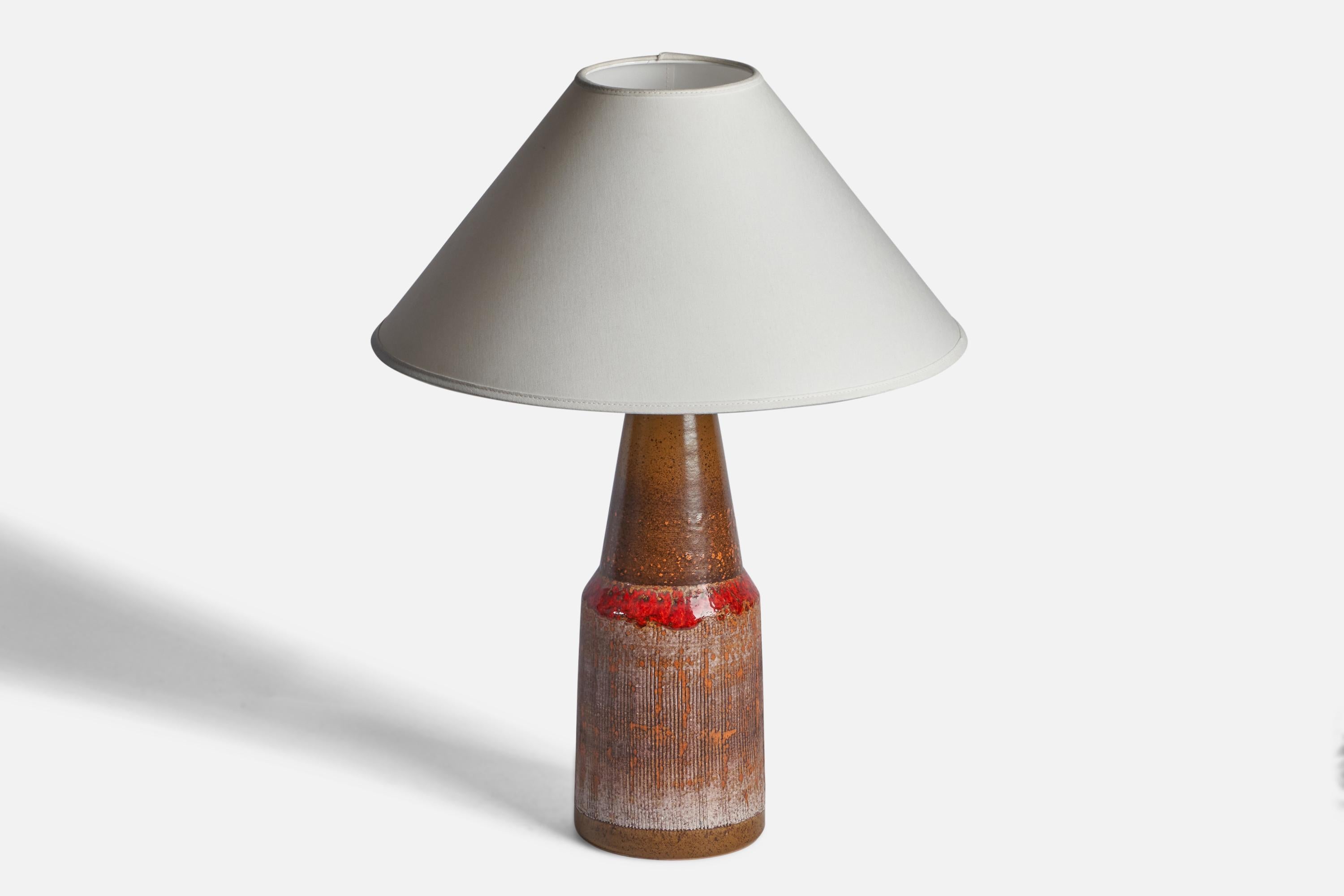 Mid-Century Modern Tilgmans, Table Lamp, Stoneware, Sweden, 1960s For Sale