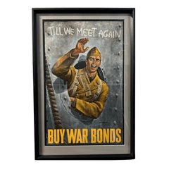 "Till We Meet Again. Buy War Bonds" WWII Poster by Joseph Hirsch, Circa 1942