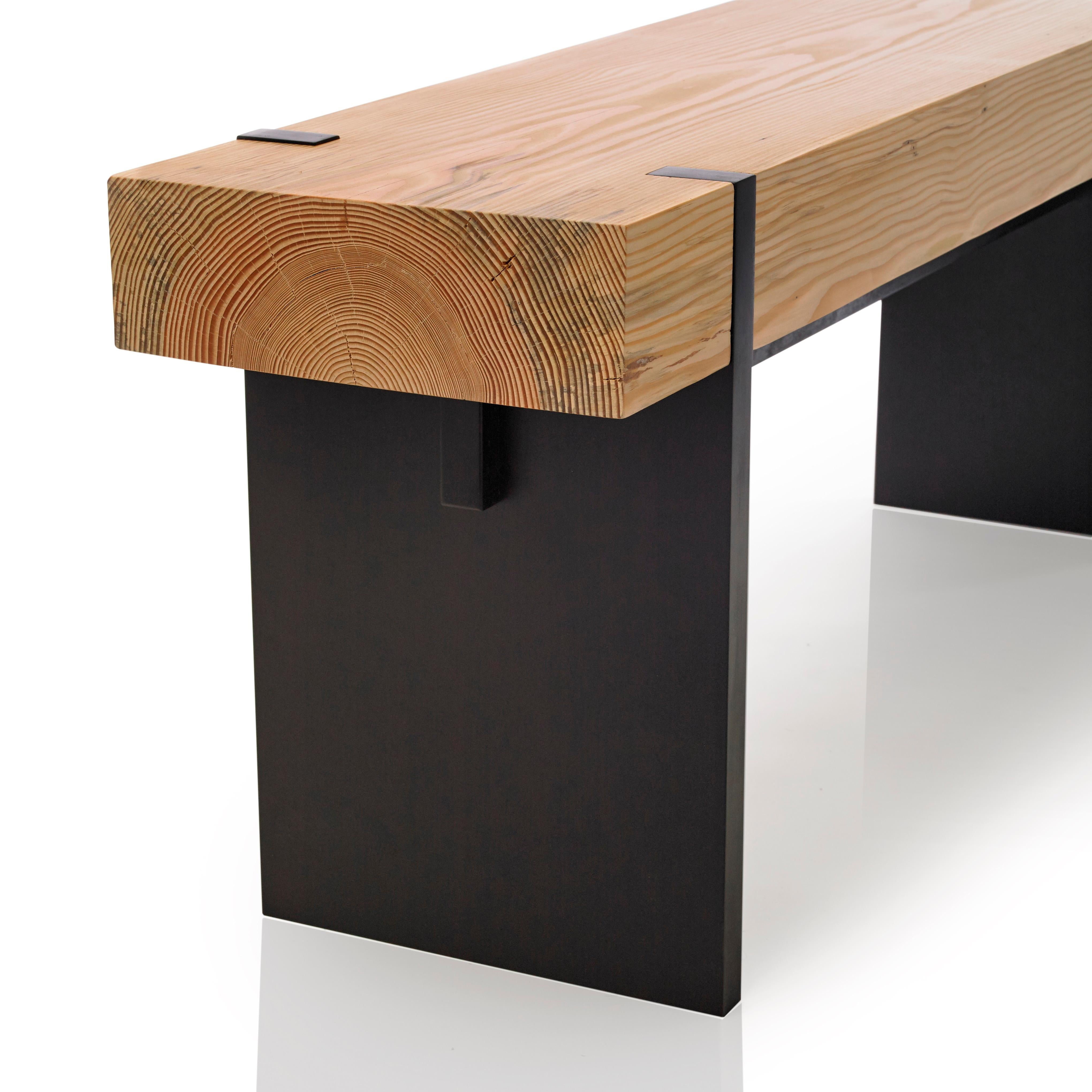 Modern Tillikum Black Fir Bench by Autonomous Furniture For Sale