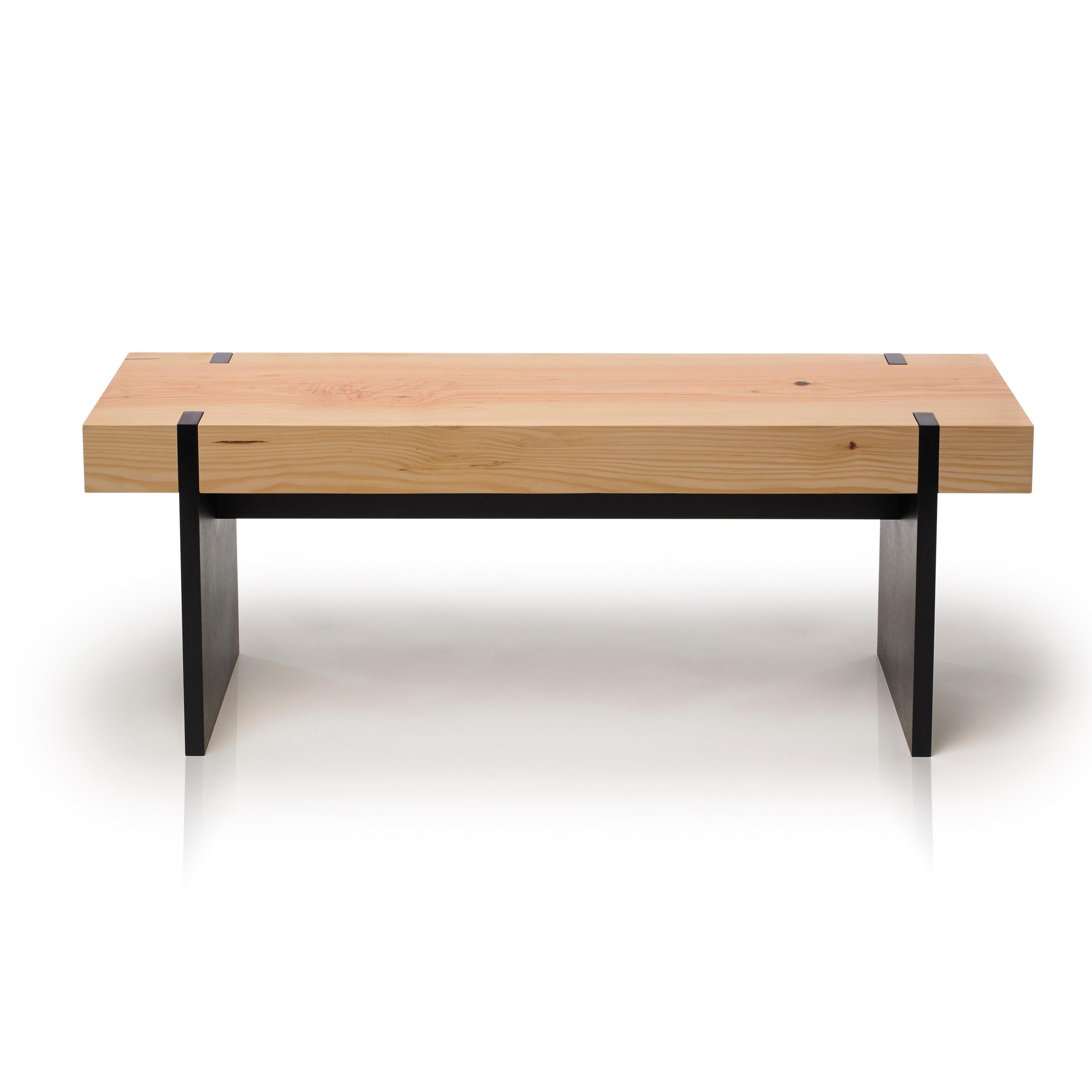 Canadian Tillikum Black Fir Bench by Autonomous Furniture For Sale