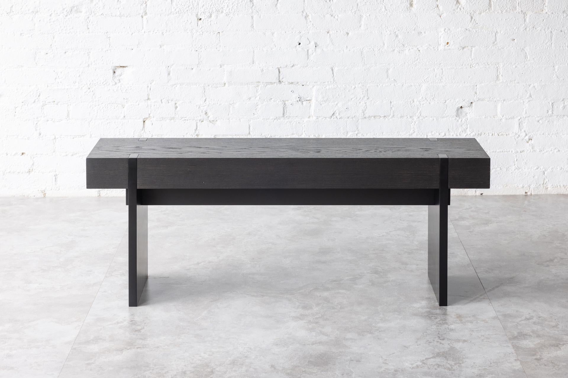 Modern Tillikum Black Oak Bench by Autonomous Furniture For Sale