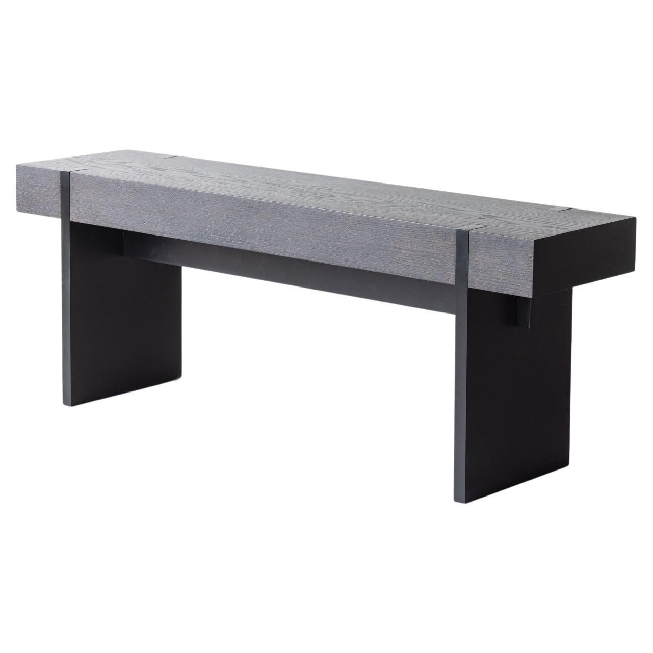 Tillikum Black Oak Bench by Autonomous Furniture For Sale