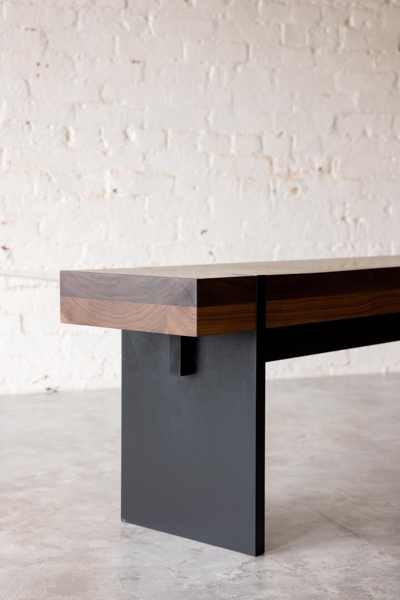 Woodwork Tillikum Black Walnut Bench by Autonomous Furniture For Sale
