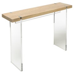 Tillikum White Oak & Floating Acrylic Console by Autonomous Furniture