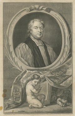 Tillotson Archbishop Canterbury Portrait, Houbraken Engraving 1746