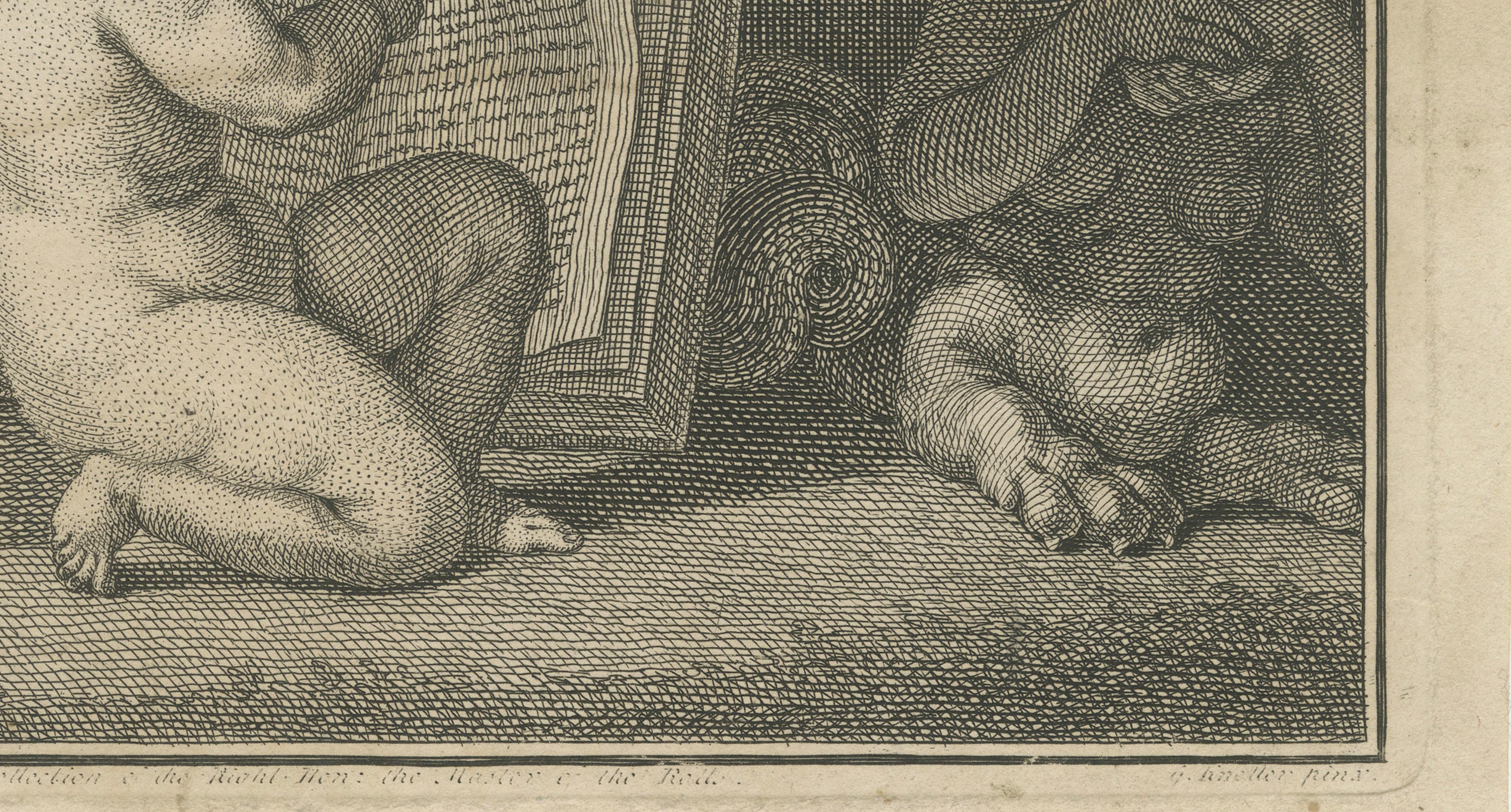 Tillotson Archbishop Canterbury Portrait, Houbraken Engraving 1746
