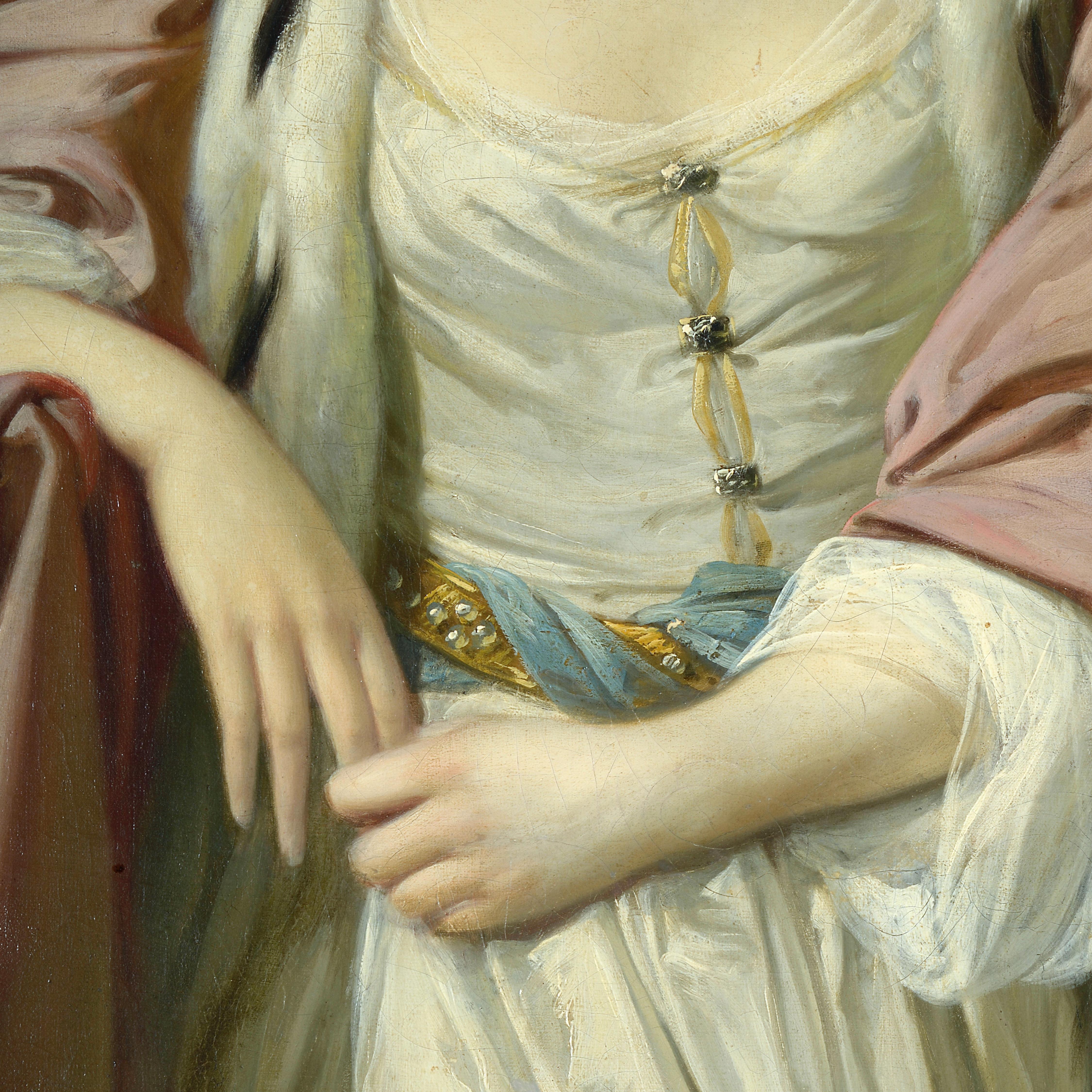 18th Century and Earlier Tilly Kettle (1734-1786) Pair of Portraits For Sale