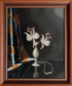 Still life with pearls. Oil on canvas, 50 x 40, 5 cm