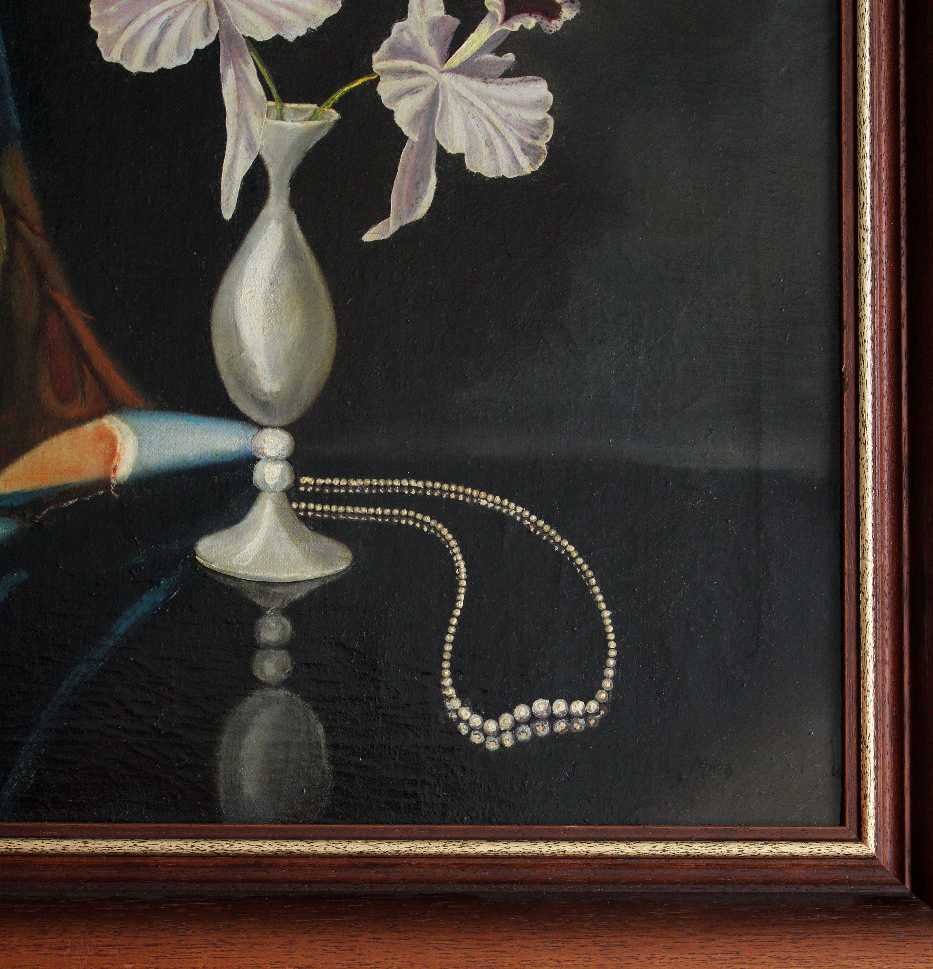 Still life with pearls. Oil on canvas, 50 x 40, 5 cm 2