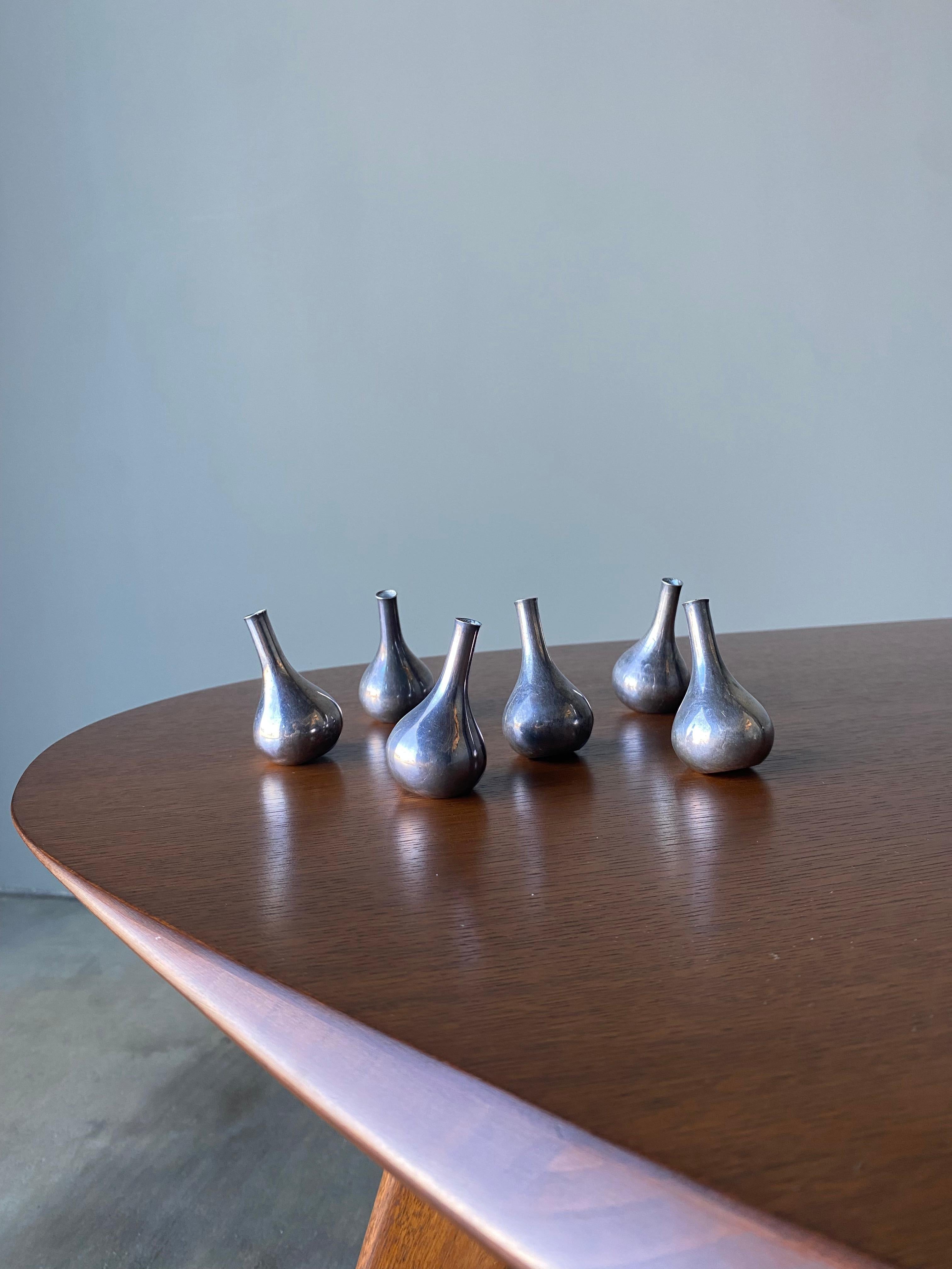 Silver Plate Tilt Candleholders By Jens H. Quistgaard for Dansk Designs For Sale