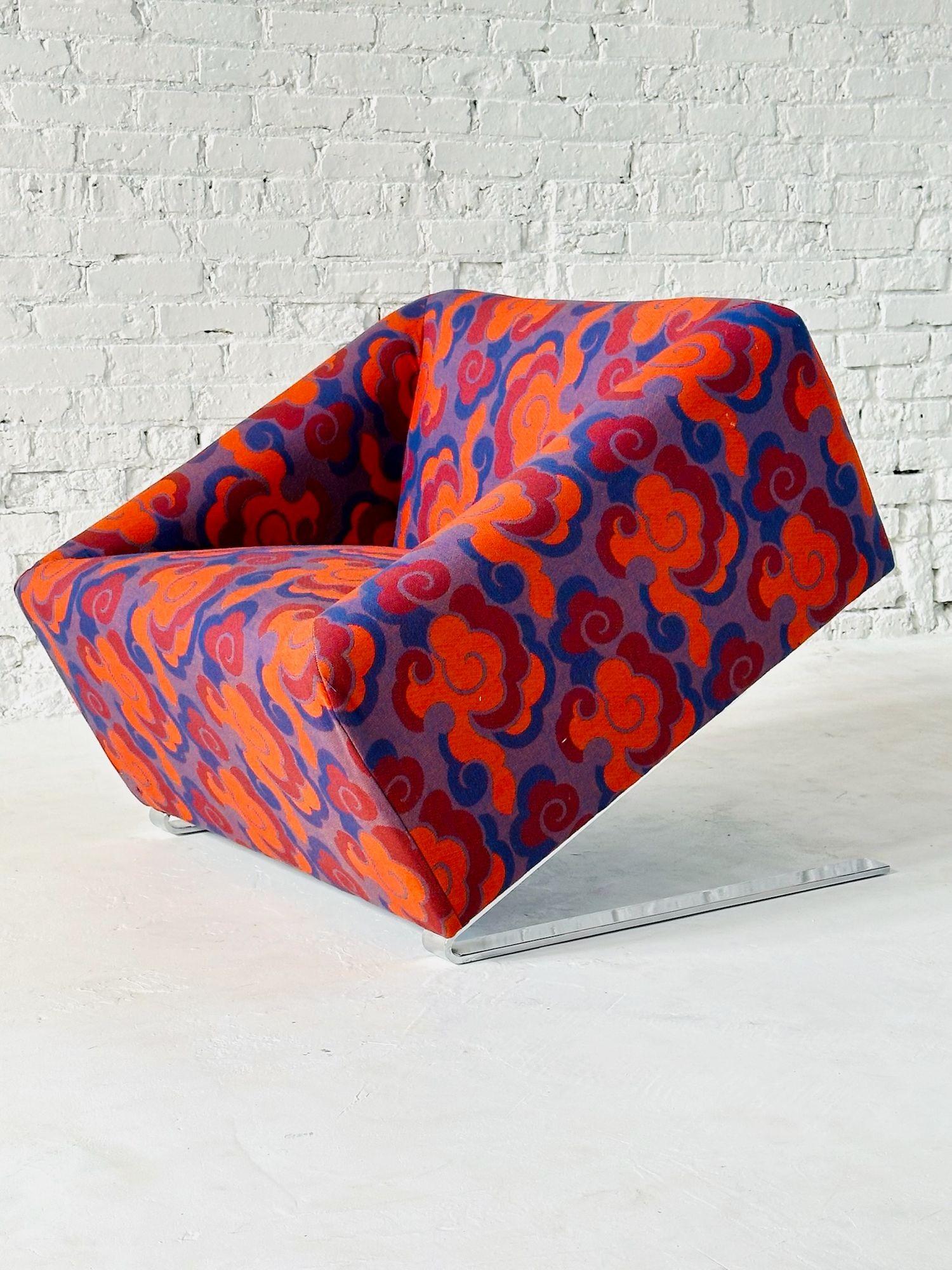 Gekippter Sessel mit Verner Panton-Polsterung, 1960 (amerikanisch) im Angebot
