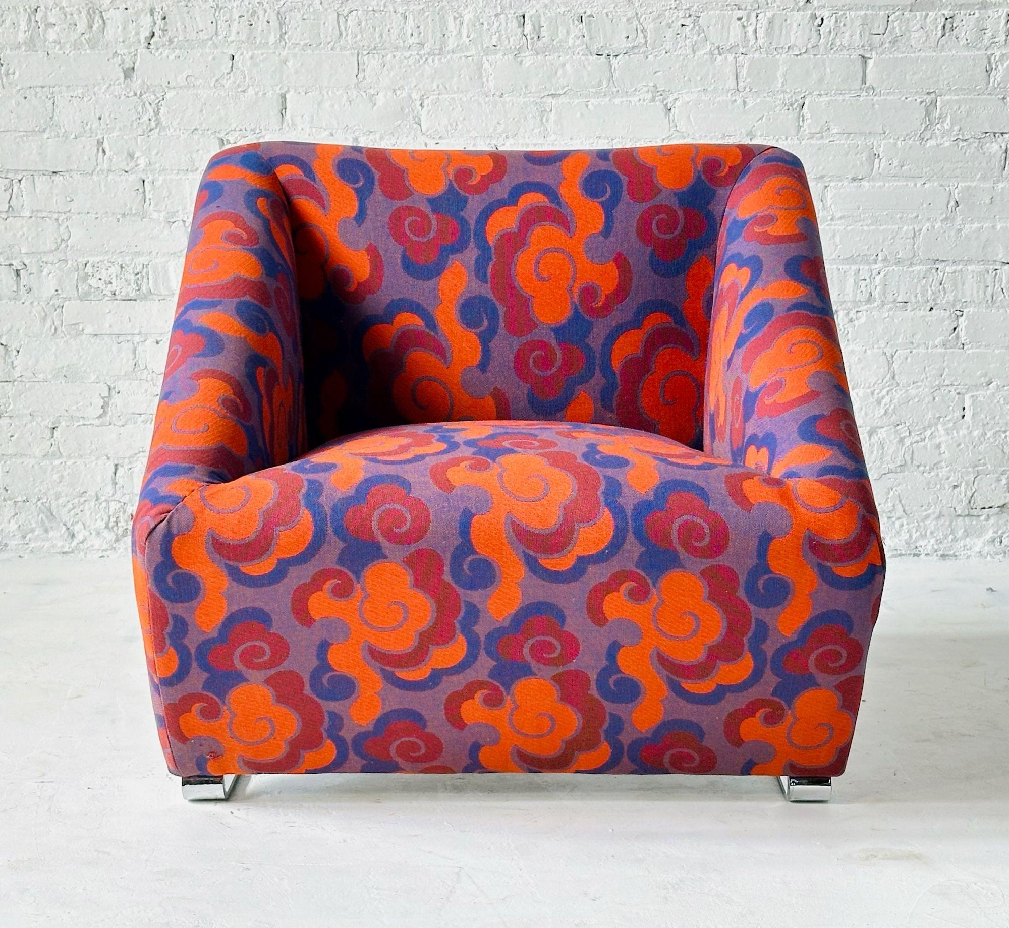 Gekippter Sessel mit Verner Panton-Polsterung, 1960 im Zustand „Hervorragend“ im Angebot in Chicago, IL