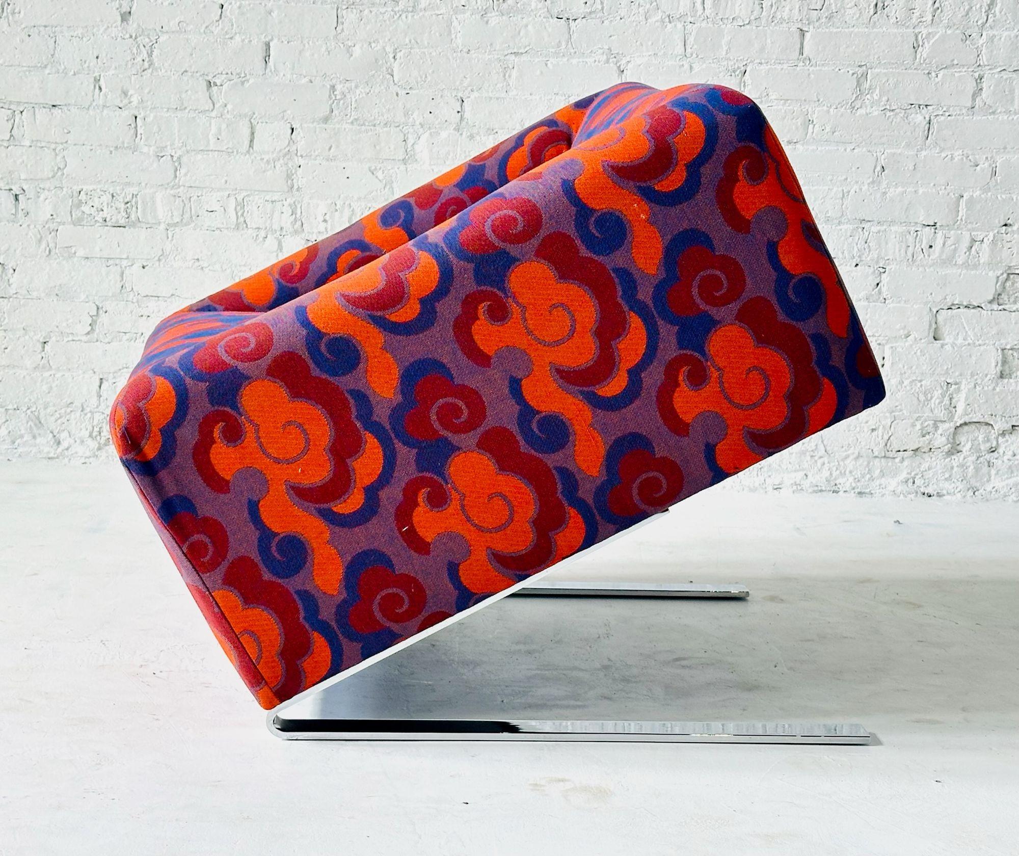 Gekippter Sessel mit Verner Panton-Polsterung, 1960 (Mitte des 20. Jahrhunderts) im Angebot