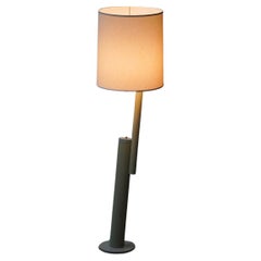 Pastel Green Floor Lamp With Angled Offset Base 
Light Gradient