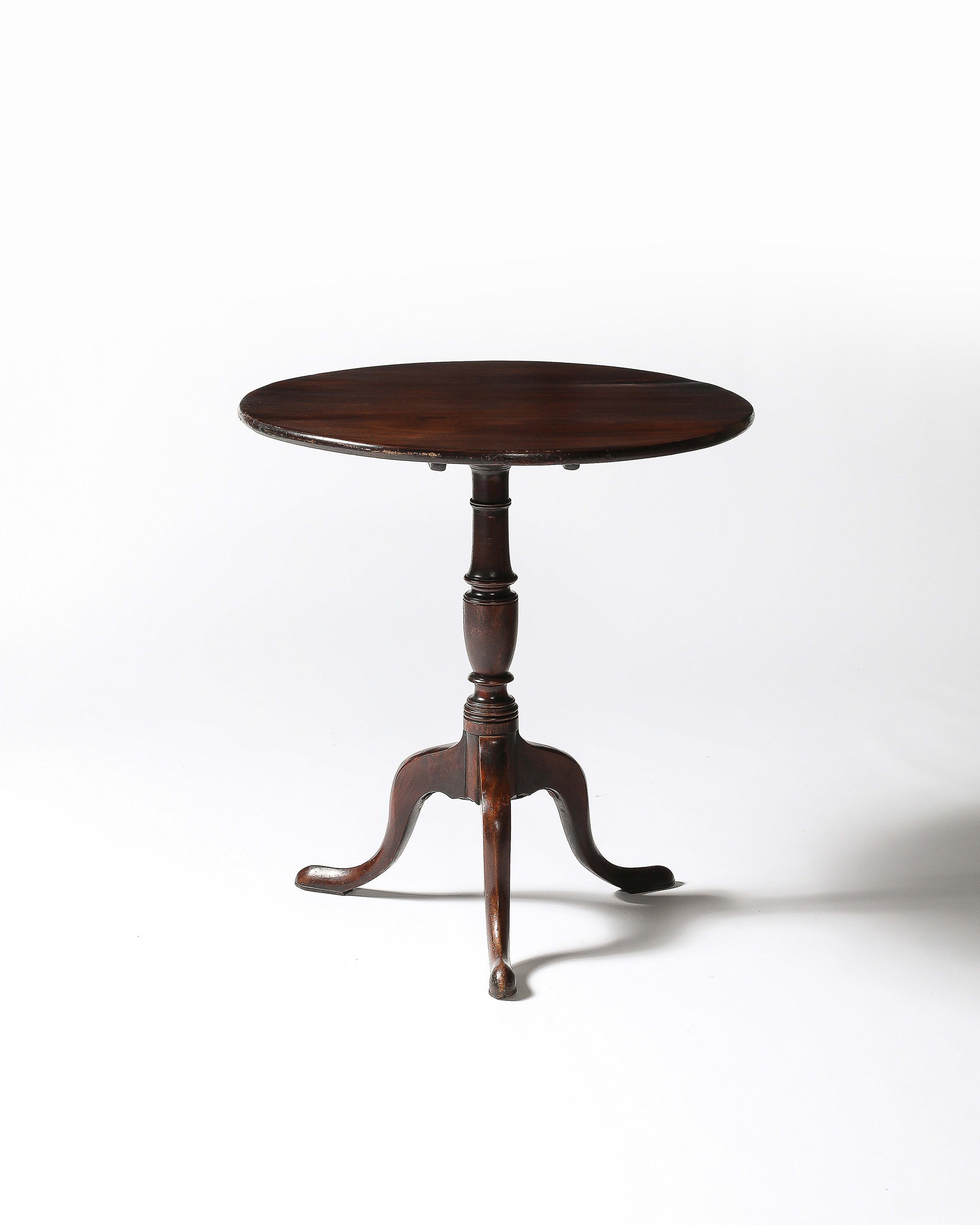 Mesa redonda basculante Caoba Inglaterra, S. XIX siglo XX en venta
