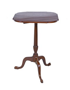 Tilt-Top Tripod Pedestal Table/ Candlestand in Mahogany, North Shore, MA