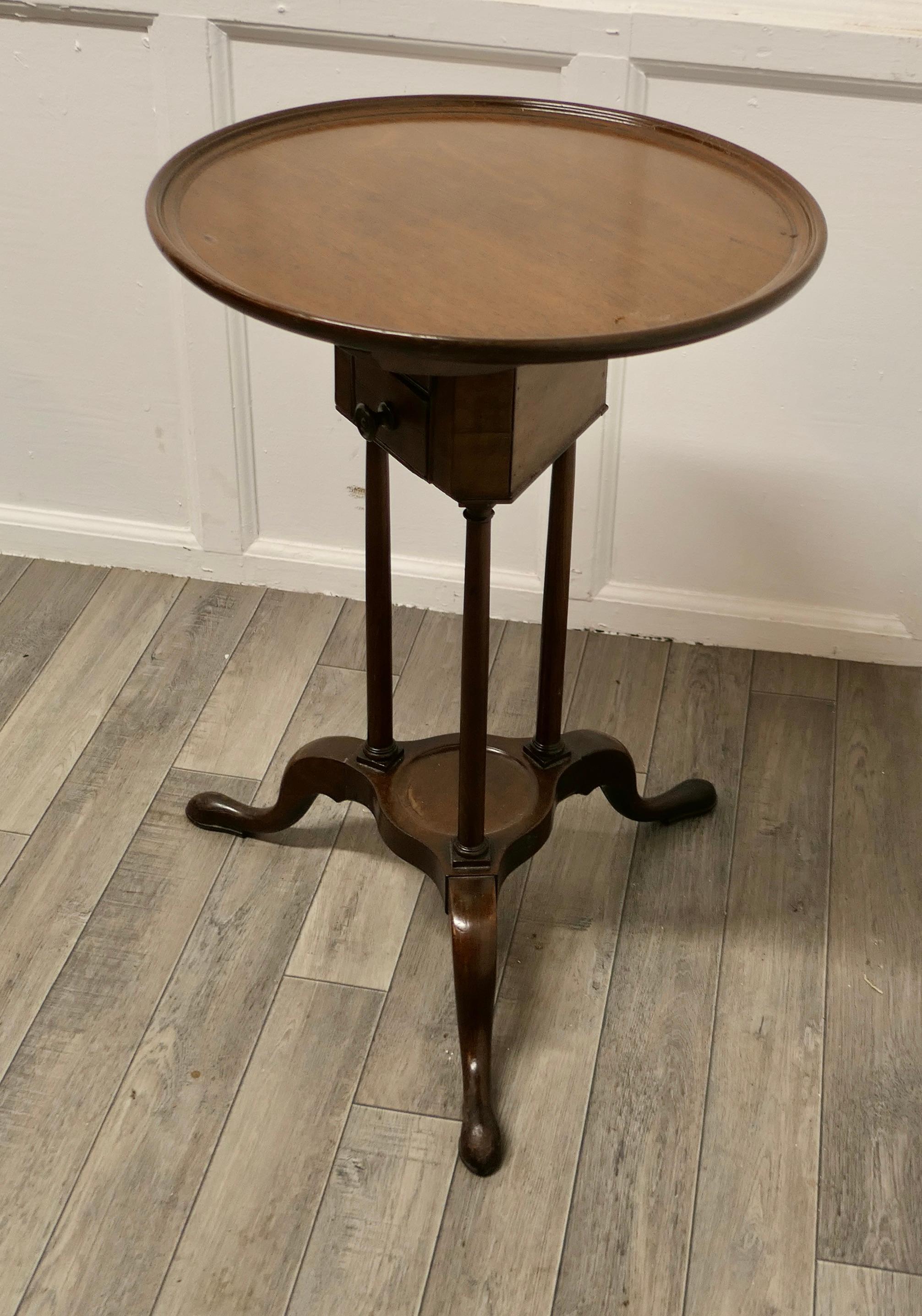 Adam Style Tilt Top Wine Table with Drawers Under For Sale