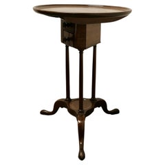Tilt Top Wine Table with Drawers Under