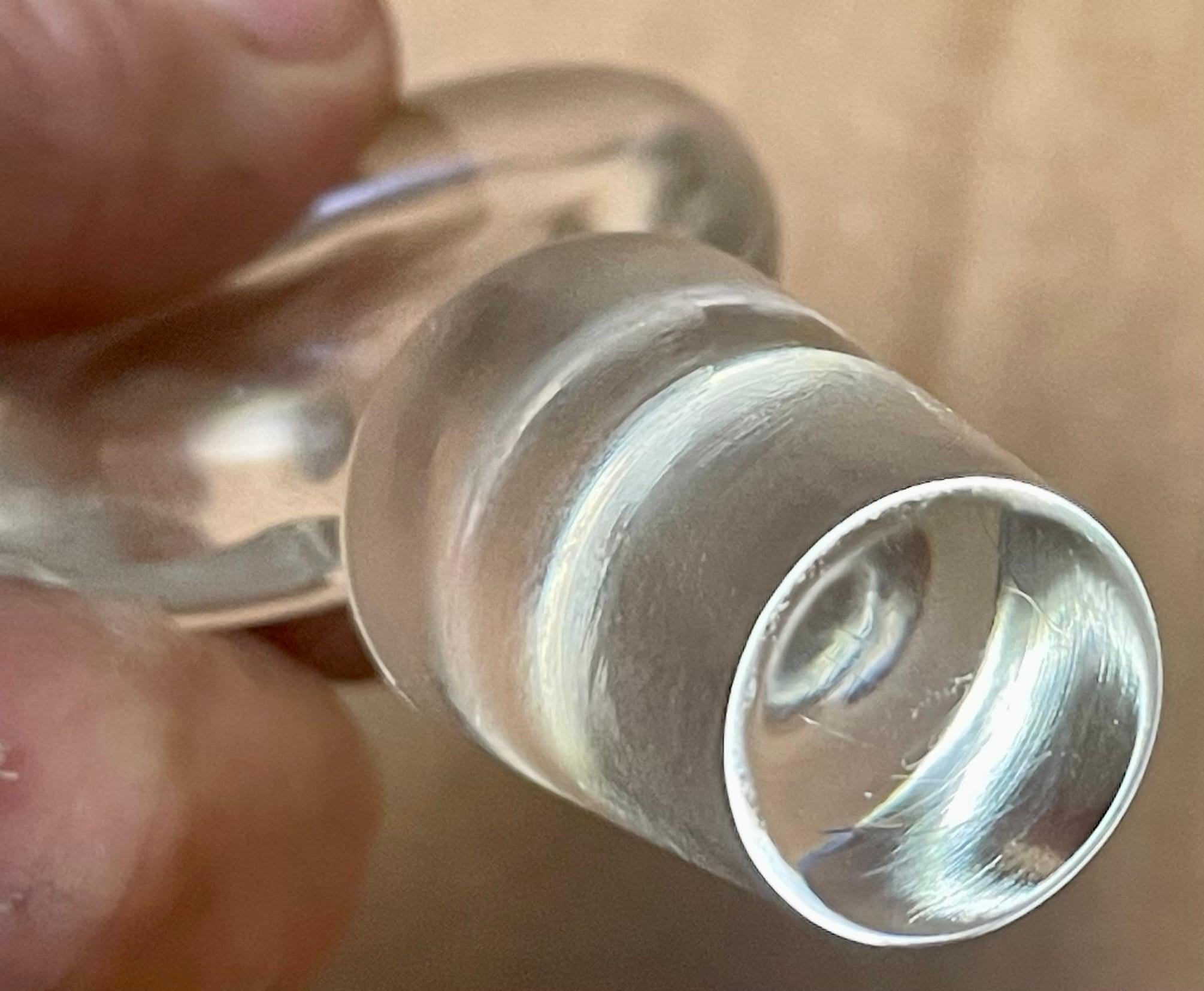 Decantador Inclinado de Cristal Transparente 32 Fl Oz Vino Espirituoso en venta 5