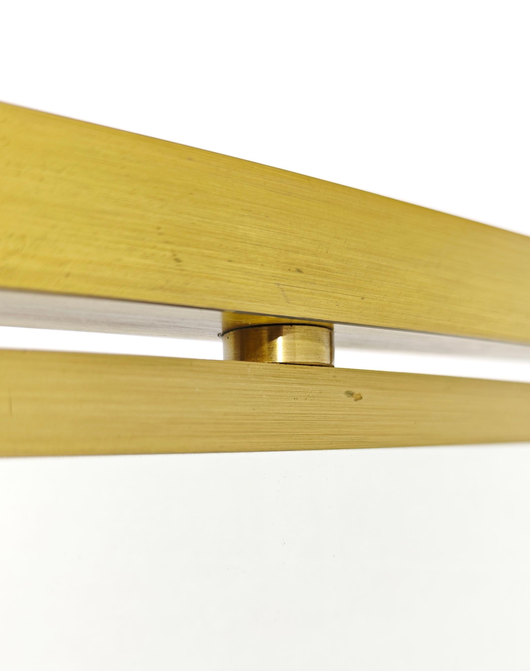 Tilting and Adjustable Mirror in Brushed Brass Italy 1960/70 Mid-Century Modern For Sale 4