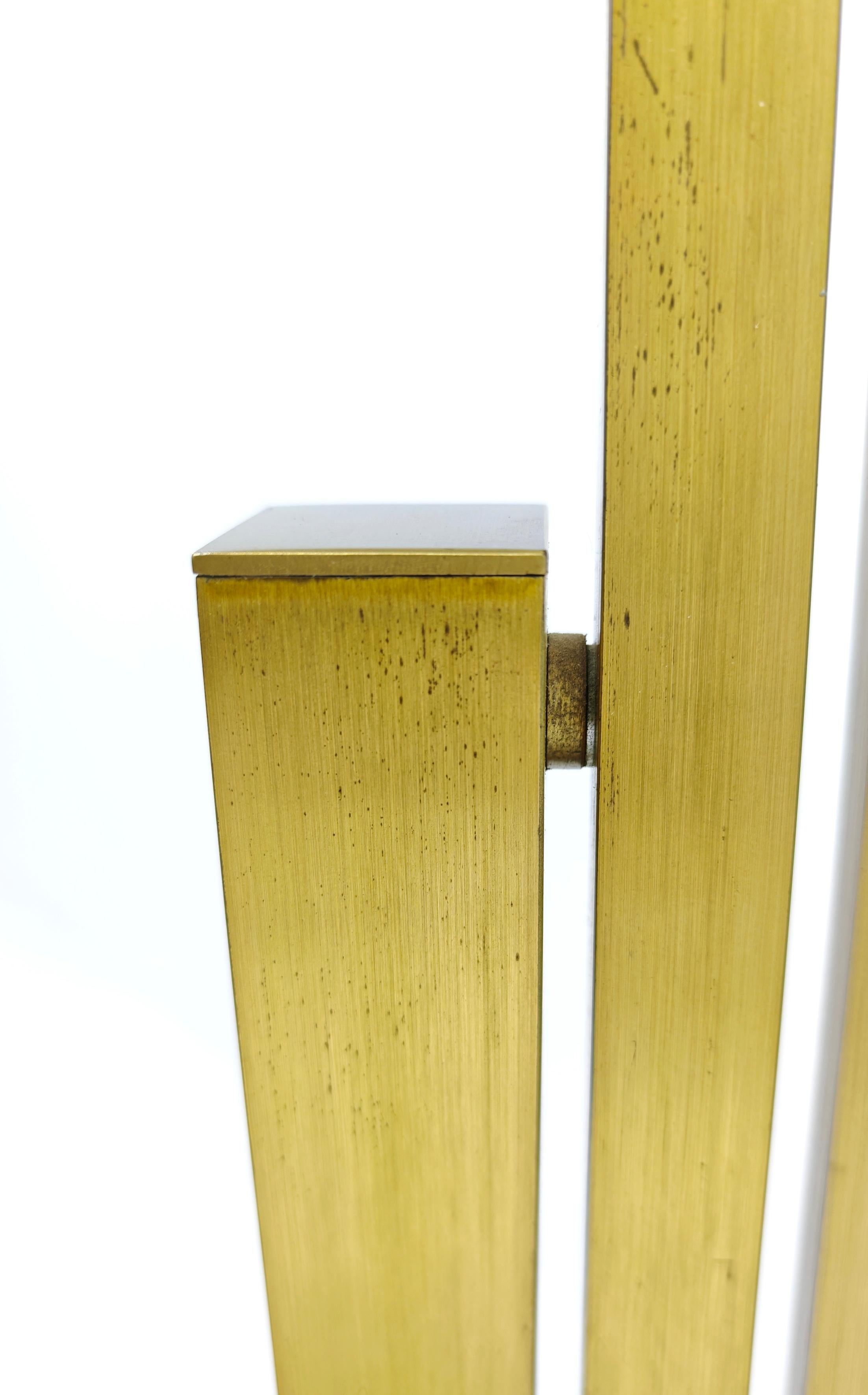 Tilting and Adjustable Mirror in Brushed Brass Italy 1960/70 Mid-Century Modern For Sale 3