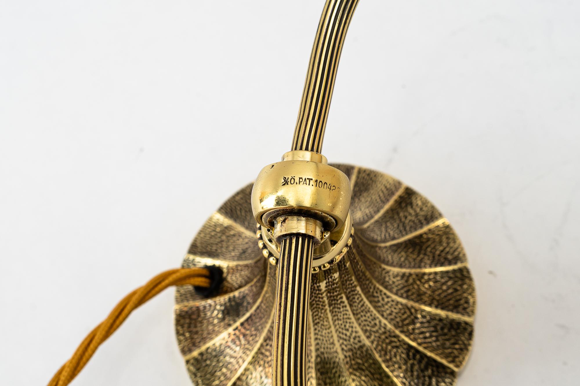 Tilting art deco table lamp with opaline glass shade vienna around 1920s For Sale 5